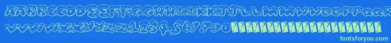 Snowfrosting Font – Green Fonts on Blue Background
