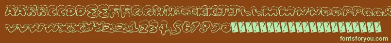 Шрифт Snowfrosting – зелёные шрифты на коричневом фоне