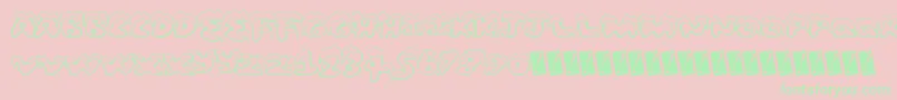 Snowfrosting Font – Green Fonts on Pink Background