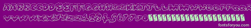 Snowfrosting Font – Green Fonts on Purple Background