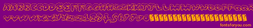 Snowfrosting Font – Orange Fonts on Purple Background