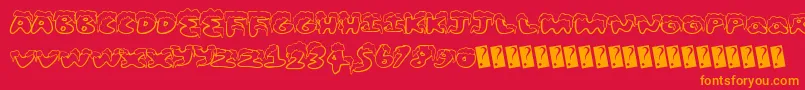 Snowfrosting Font – Orange Fonts on Red Background