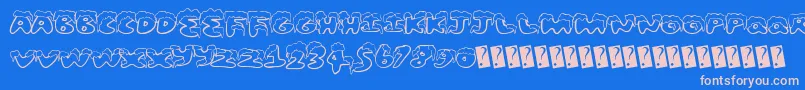Czcionka Snowfrosting – różowe czcionki na niebieskim tle