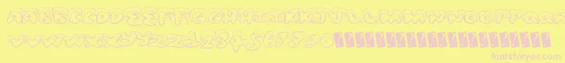 Snowfrosting Font – Pink Fonts on Yellow Background