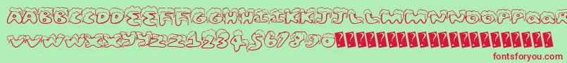 Snowfrosting-fontti – punaiset fontit vihreällä taustalla