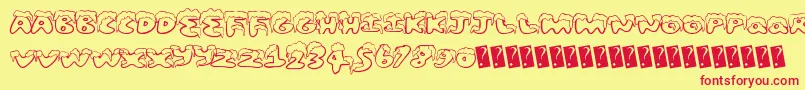 Snowfrosting Font – Red Fonts on Yellow Background