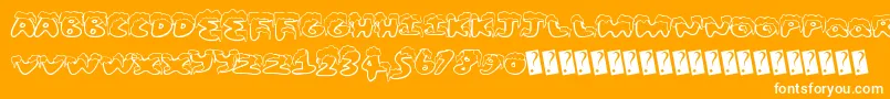 Snowfrosting Font – White Fonts on Orange Background