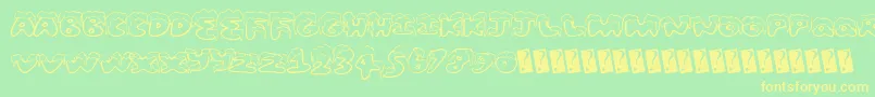 Snowfrosting Font – Yellow Fonts on Green Background