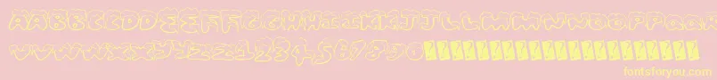 Snowfrosting Font – Yellow Fonts on Pink Background