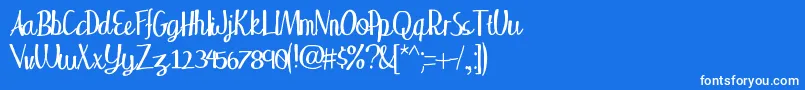 Wakingup Font – White Fonts on Blue Background