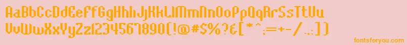 BaccusbevelexpRegular Font – Orange Fonts on Pink Background