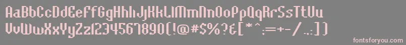 Шрифт BaccusbevelexpRegular – розовые шрифты на сером фоне