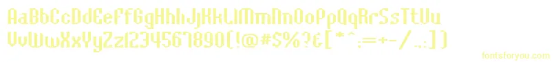 BaccusbevelexpRegular Font – Yellow Fonts on White Background