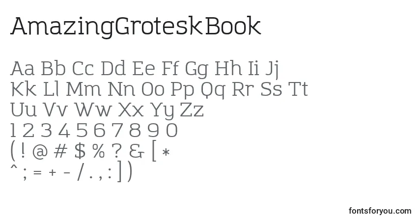AmazingGroteskBook Font – alphabet, numbers, special characters