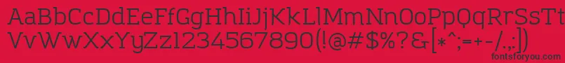 AmazingGroteskBook-Schriftart – Schwarze Schriften auf rotem Hintergrund