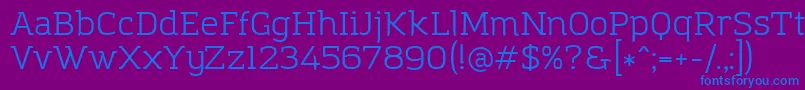AmazingGroteskBook Font – Blue Fonts on Purple Background