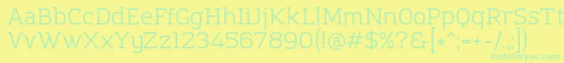 AmazingGroteskBook Font – Green Fonts on Yellow Background