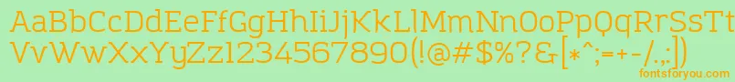 AmazingGroteskBook Font – Orange Fonts on Green Background