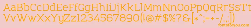 AmazingGroteskBook Font – Orange Fonts on Pink Background