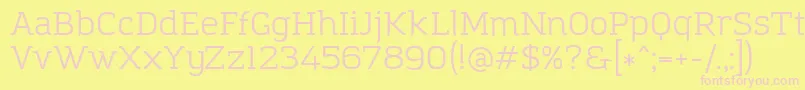 AmazingGroteskBook Font – Pink Fonts on Yellow Background