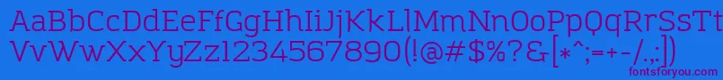 AmazingGroteskBook Font – Purple Fonts on Blue Background