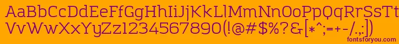 AmazingGroteskBook Font – Purple Fonts on Orange Background