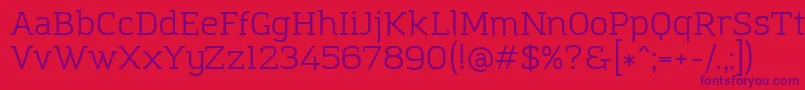 AmazingGroteskBook Font – Purple Fonts on Red Background