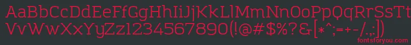 AmazingGroteskBook Font – Red Fonts on Black Background