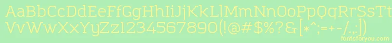 AmazingGroteskBook Font – Yellow Fonts on Green Background