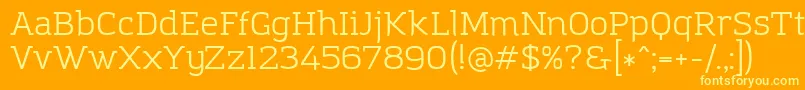AmazingGroteskBook Font – Yellow Fonts on Orange Background