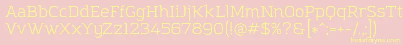AmazingGroteskBook Font – Yellow Fonts on Pink Background