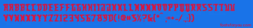 PleasantDespair Font – Red Fonts on Blue Background