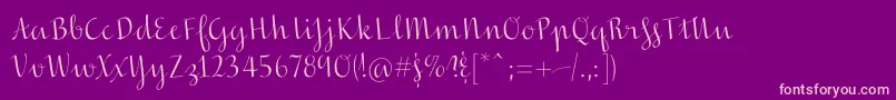 Inscreamingcolor Font – Pink Fonts on Purple Background