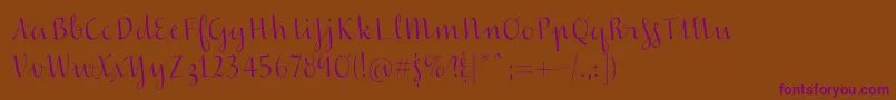Inscreamingcolor Font – Purple Fonts on Brown Background