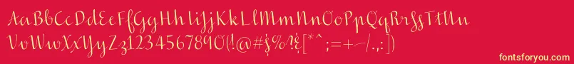 Inscreamingcolor Font – Yellow Fonts on Red Background