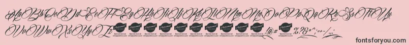 Billionstars Font – Black Fonts on Pink Background