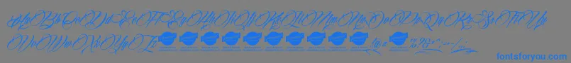Billionstars Font – Blue Fonts on Gray Background