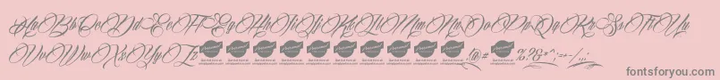 Billionstars Font – Gray Fonts on Pink Background