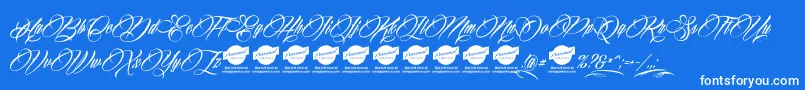 Billionstars Font – White Fonts on Blue Background