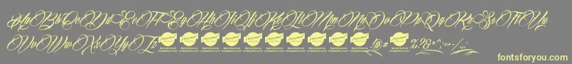 Billionstars Font – Yellow Fonts on Gray Background