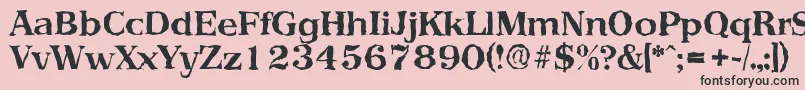 PriamosrandomBold Font – Black Fonts on Pink Background