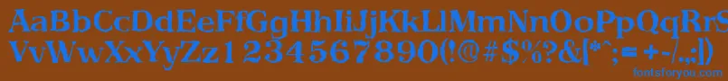 PriamosrandomBold Font – Blue Fonts on Brown Background