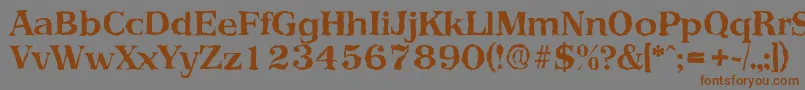 PriamosrandomBold Font – Brown Fonts on Gray Background