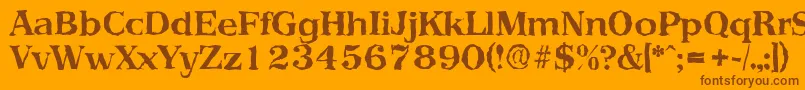 PriamosrandomBold Font – Brown Fonts on Orange Background