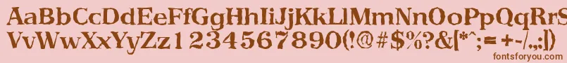 PriamosrandomBold Font – Brown Fonts on Pink Background