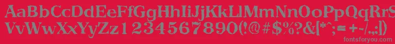 PriamosrandomBold Font – Gray Fonts on Red Background