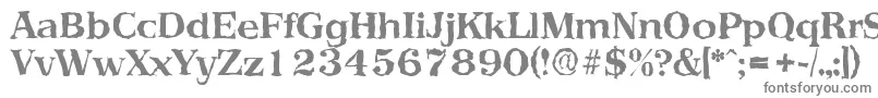 フォントPriamosrandomBold – 白い背景に灰色の文字