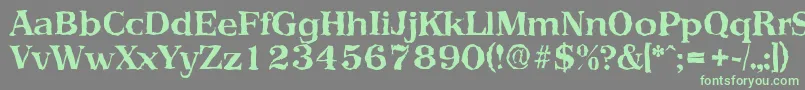 PriamosrandomBold Font – Green Fonts on Gray Background