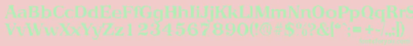 PriamosrandomBold Font – Green Fonts on Pink Background