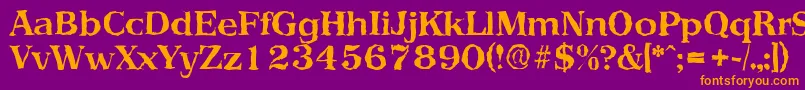 PriamosrandomBold Font – Orange Fonts on Purple Background